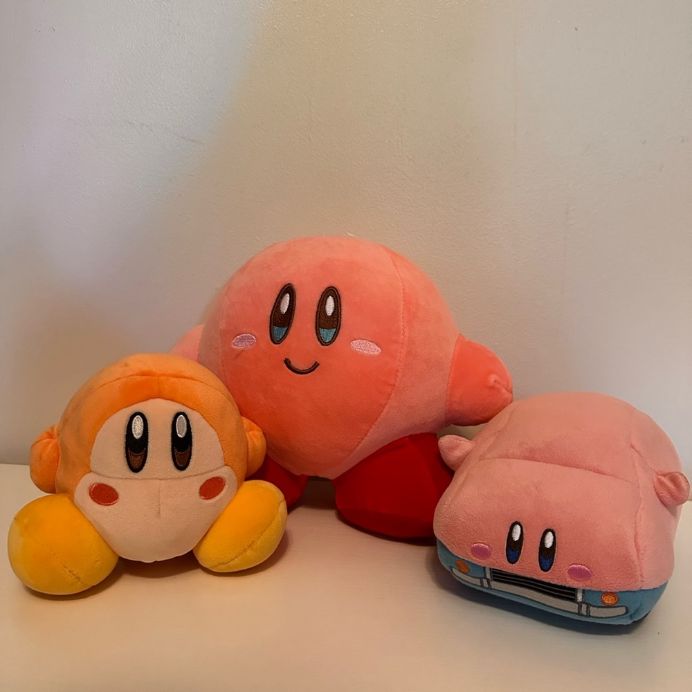 Kirby Plush Toy Set - Pink and Yellow